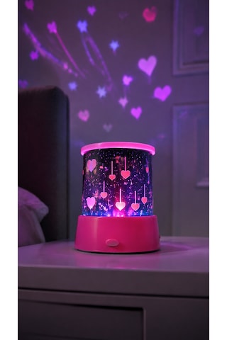 Romantik Projeksiyonlu Gökyüzü Projeksiyon Gece Lambası Pembe
