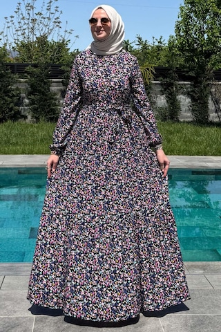 Rabia Şamlı Hale Elbise Siyah Normal
