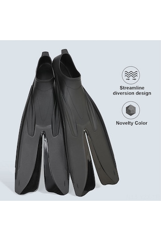 Yaozixa Siyah Tpr+polipropilen Yüzme Ayakaküsü - Serbest Yüzme, Dalış Ve Treningi İçin İyileştirilmiş İtki Ve Kontrol - S Bedeni Siyah
