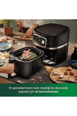 Philips HD9880/90 7000 Serisi Combi XXL Connected 8.3 LT Yağsız Airfryer Fritöz