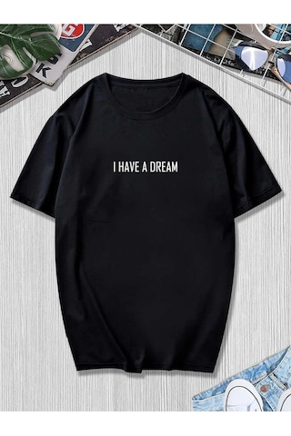 Erkek Siyah Oversize Devil-angel Baskılı T-shirt Siyah