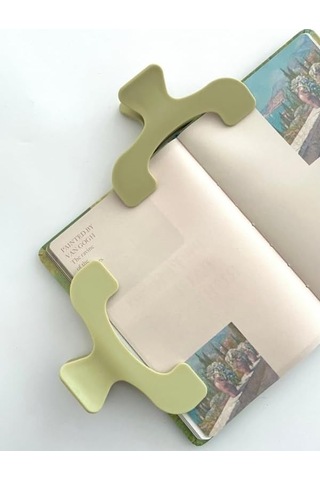 Açık Yeşil Çok Fonksiyonlu Kitap Ve Defter Klipsi / Sayfa Tutucu / Journal Ve Scrapbook Yardımcısı / Zeytin Yeşili