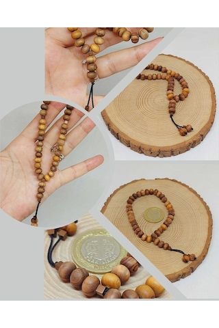 Zeytin Ağacı 33lük Tesbih 5 8mm 5117 Kahverengi