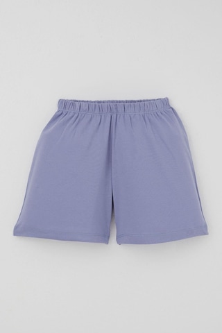 Breeze Kız Çocuk Şortlu Pijama Takımı Çiçek Desenli 4-8 Yaş, Beyaz