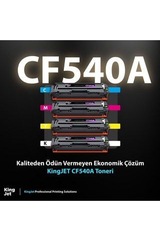 Kingjet Hp Mfp M280 Uyumlu Standart Kapasiteli 4 Renk Takım Toner Çipli Cf540a
