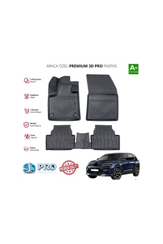Citroen C5 Aircrossaraca Özel 3d Paspas 2017 2018 2019 2020 2021 2022 2023