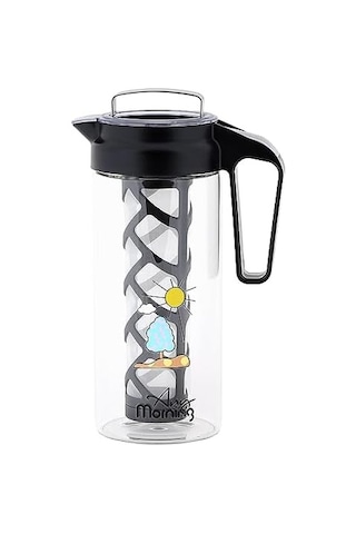 Any Morning 1300 Ml Sürahi, Borosilikat Cam Soğuk Çay Ve Kahve Demleme Cgj054