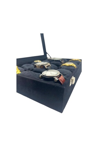 Richbo x 15'li Saat Kutusu Süet Siyah