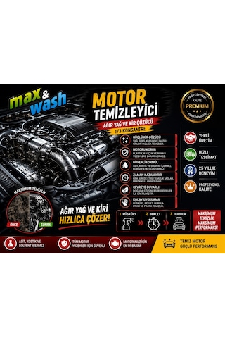 4 Kg Motor Temizleyici 1/3 Konsantre Ağır Yağ Ve Kir Çözücü Profesyonel Oto Kuaför Ürünü