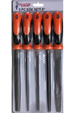 Rico 5 Parça Profesyonel Eğe Seti 8" 20Cm 5 Parça Eğe Seti
