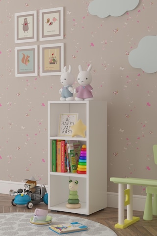 Key Çok Amaçlı Kitaplık Düzenleyici Dolap 3 Raflı 45,5 x 82 CM Çok Renkli