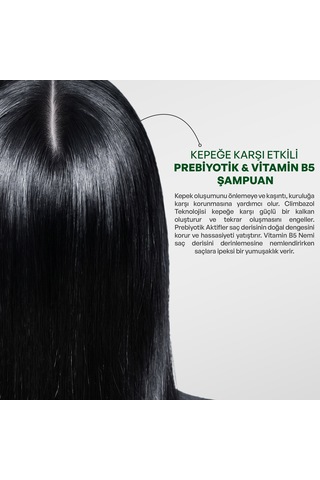 Dermokil Prebiyotik & Vitamin B5 Kepeğe Karşı Şampuan 950 Ml X 2 Adet Kepekli