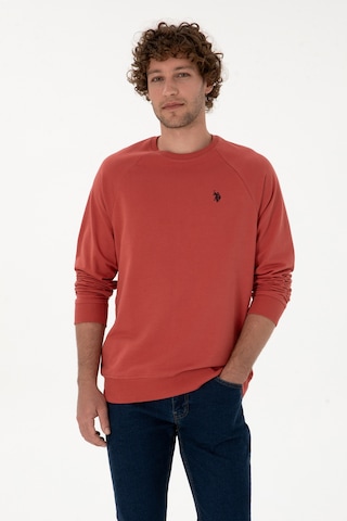 U.S. Polo Assn. Erkek Regular Fit Bisiklet Yaka Gül Kurusu İnce Basic Sweatshirt 50313752-VR026