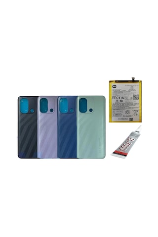 Kahveci.store Redmi 12c Arka Batarya Kapağı ,batarya Ve B7000 Ya 22 Çok Renkli