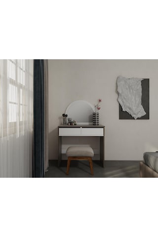 Huzur Makyaj Masası Antrasitmeşe Antrasit - Beyaz
