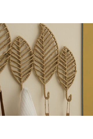 Karaca Home Leaf Dekoratif Duvar Askısı Kahverengi