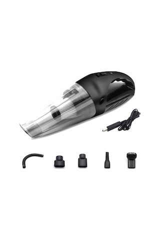 CBTxGlobal Islak Ve Kuru El Tipi Yüksek Güçlü Taşınabilir Araç Süpürgesi R-6052c Usb Kablolu Elektrikli Süpürge Siyah