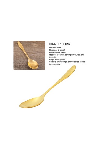 Fastbuy Yemek Kaşık Seti Ayna Cilalı Çekiçle Dövülmüş Stil Uzun Saplı Yuvarlak Başlı Mutfak Çatalı Otel Kafe Kaşığı