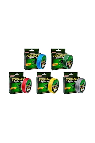 Sones 2 Adet Proberos 4 Düzenlenmiş 100m Güçlü At Oltası Misinası, Misina Numarası: 8.0 / 80lb Sarı