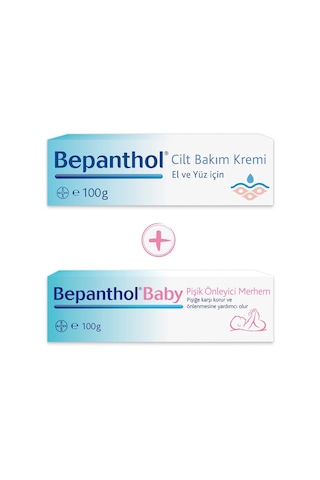Bepanthol Pişik Önleyici Merhem 100 G + Bepanthol Cilt Bakım Kremi 100 G
