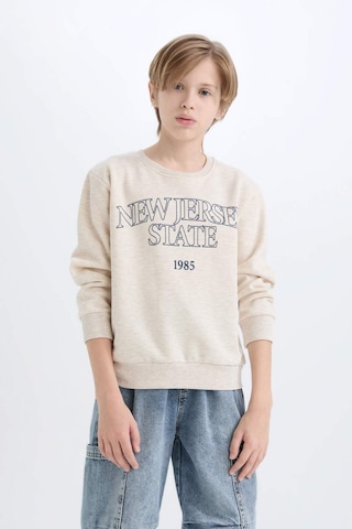 DeFacto Erkek Çocuk Bisiklet Yaka Baskılı Sweatshirt D6210A824CWBG277