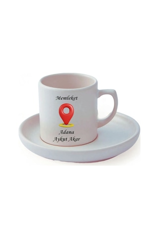 Memeleket Burası Türk Kahve Fincanı Ve Altı 363412 Beyaz