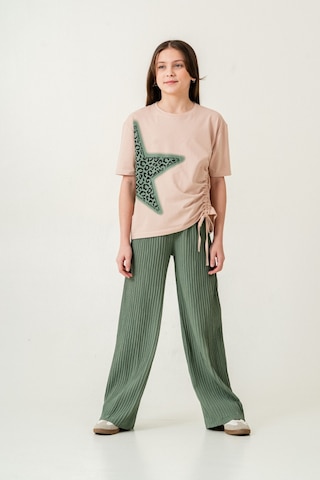 Kız Çocuk Mıu Taşlı İkili Dokuma Takım 7276 Vizon