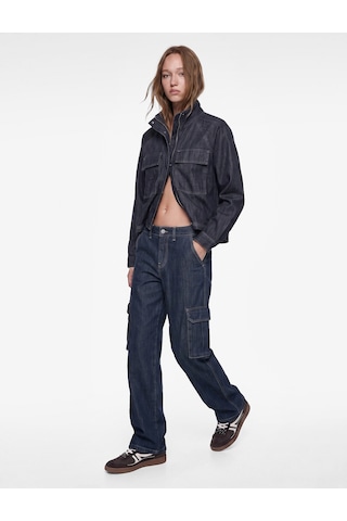 Koton Rahat Kalıp Düşük Bel Pamuklu Kargo Cep Detaylı Jean Pantolon Raw 7wal40154md 63x