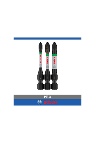 Bosch Pro Impact 3'lü Yıldız Bits Uç Seti Pz1-pz2-pz3 55mm 2608521u57