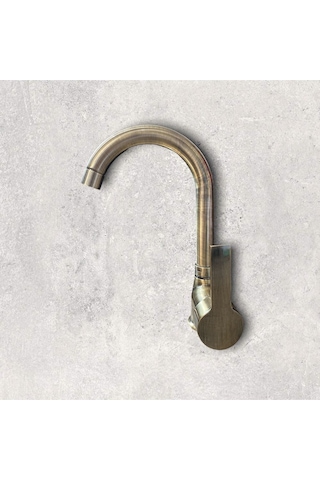 İsaoğlu Yapı Antik Gold Diamond Design Lavabo Bataryası Eskitme Lavabo Bataryası Gold