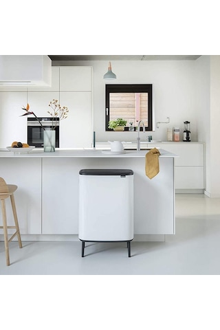 Brabantia Çöp Kutusu 30 + 30 Lt Bo Touch Dokunmatik Kapak Beyaz 1 Beyaz