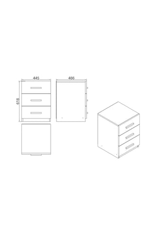 Yurudesign Vario C Ofis 3 Lü Keson Meşe-Siyah