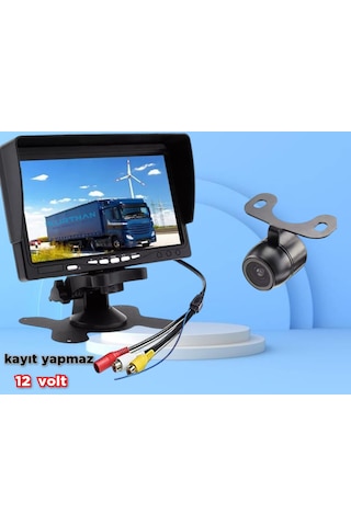 7'' Monitör + 1 Adet Kelebek Kamera Kayıt Yapmaz 12 Volt