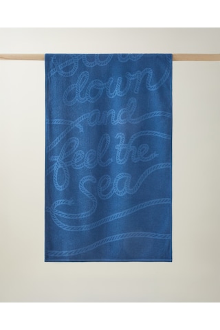 Feel The Sea Pamuk Plaj Havlusu 70x140 Cm İndigo