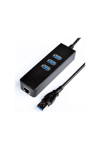 Wozlo RJ45 3 Port USB 3.0 Hub Çoklayıcı Gigabit Ethernet Lan Ağ Adaptörü