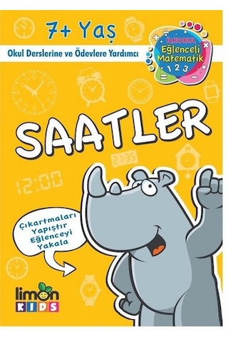 Çıkartmalı Saatler-İlk Okul Eğlenceli Matematik- Limonkids