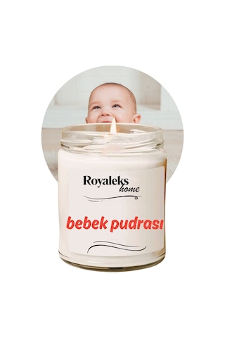 Doğal Özel Seri Kokulu Dekoratif Kavanoz Mum 210 Cc - Bebek Pudrası - Ryl Çok Renkli