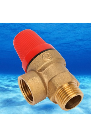 Ximistore9 Makyajlı Kazan Bakır Emniyet Valfi - Tek Yönlü Basınç Serbestleştirici, G 1/2" Dişli, 3bar, Dn15, Sızıntısız Tasarım