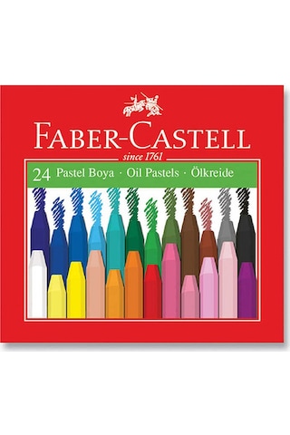 Faber-Castell Pastel Boya Red Line Karton Kutu Köşeli 24 Renk
