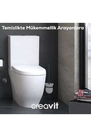 Creavit PL18810-S Planet Tuvalet Fırçalığı Mat Siyah