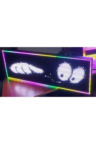 Rgb Kayan Yazı, Renkli Led Tabela 32x96 Cm Çift Yön, Eskişehirled