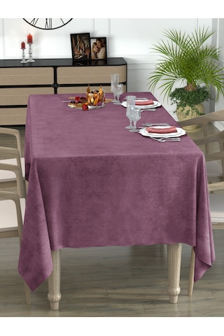 Daily Series Kadife Dokulu Gül Kurusu Rengi Masa Örtüsü Gül Kurusu