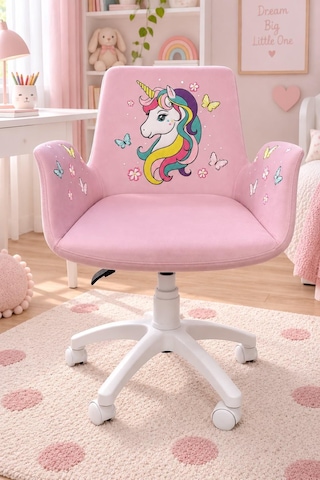 Unicorn Kids Çalışma Koltuğu Pembe
