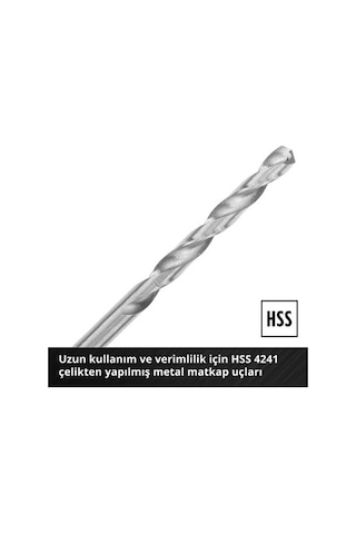10 Parça Metal Matkap Ucu Seti Hss 4241 Çelik İle Yüksek Performans