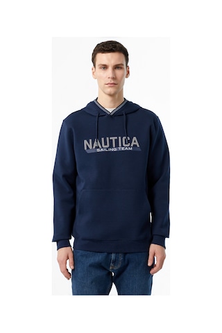 Nautica Erkek Lacivert Regular Fit Sweatshirt Çizgili K47041t Lacivert