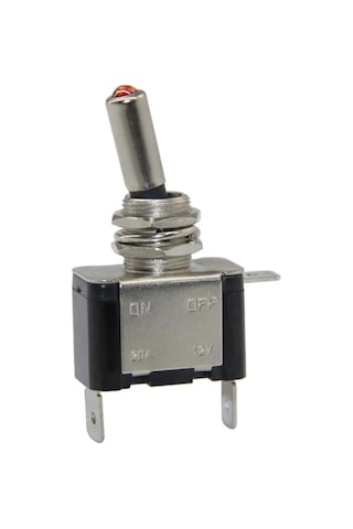 Ic-151a Işıklı 12 Volt Dc 30 Amper On-off Toggle Switch Seri 2