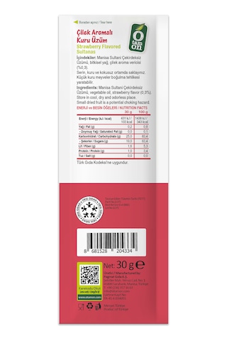 Çilek Aromalı Üzüm 18x30g Diğer