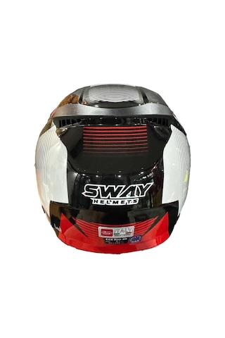 Sway 766 Geko Açık Motosiklet Kaskı 65018 Siyah Kırmızı