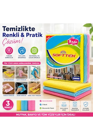 Acord Kod-384 9 Parça Temizlik Bezi 35x37 Cm 0