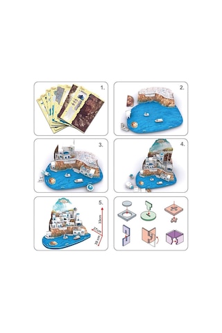 129 Parça Puzzle Santorini Island